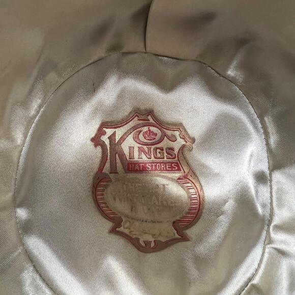 Vintage 1940s–50s Kings Hat Stores Black Bowler Derby Felt Hat Size 7 Chicago - Picture 5 of 7